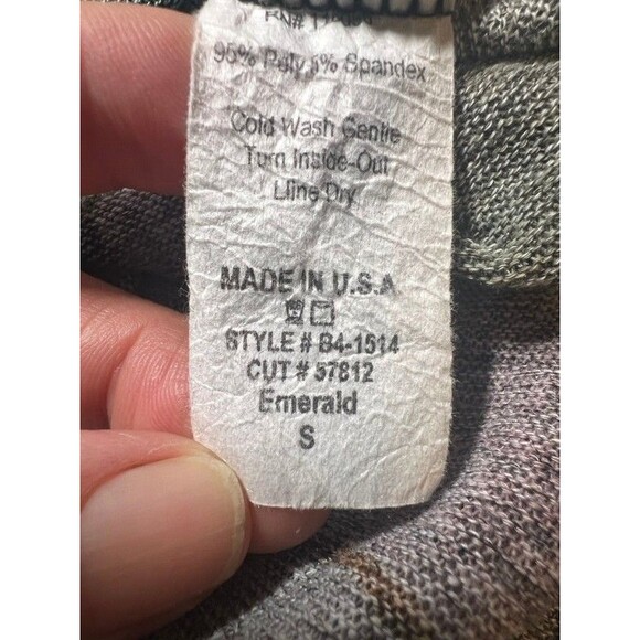 Jess & Jane Cowl Neck 3/4 Sleeve Artsy Abstract Print Tunic Top Size Small - Picture 10 of 10